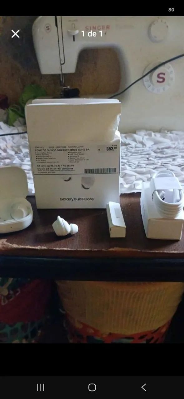Fone de ouvido via Bluetooth 