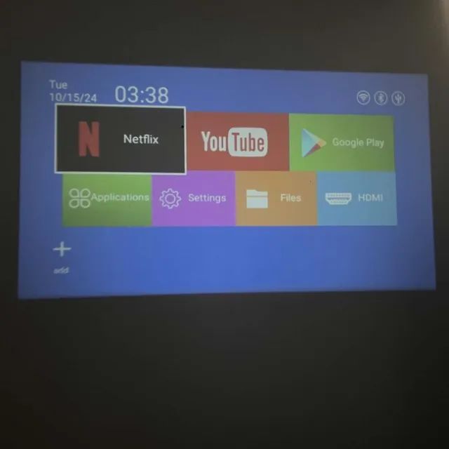 Projetor Smart HY300 com Android Integrado | 150" | HDMI, USB, Bluetooth | Novo na Caixa P - Foto 4