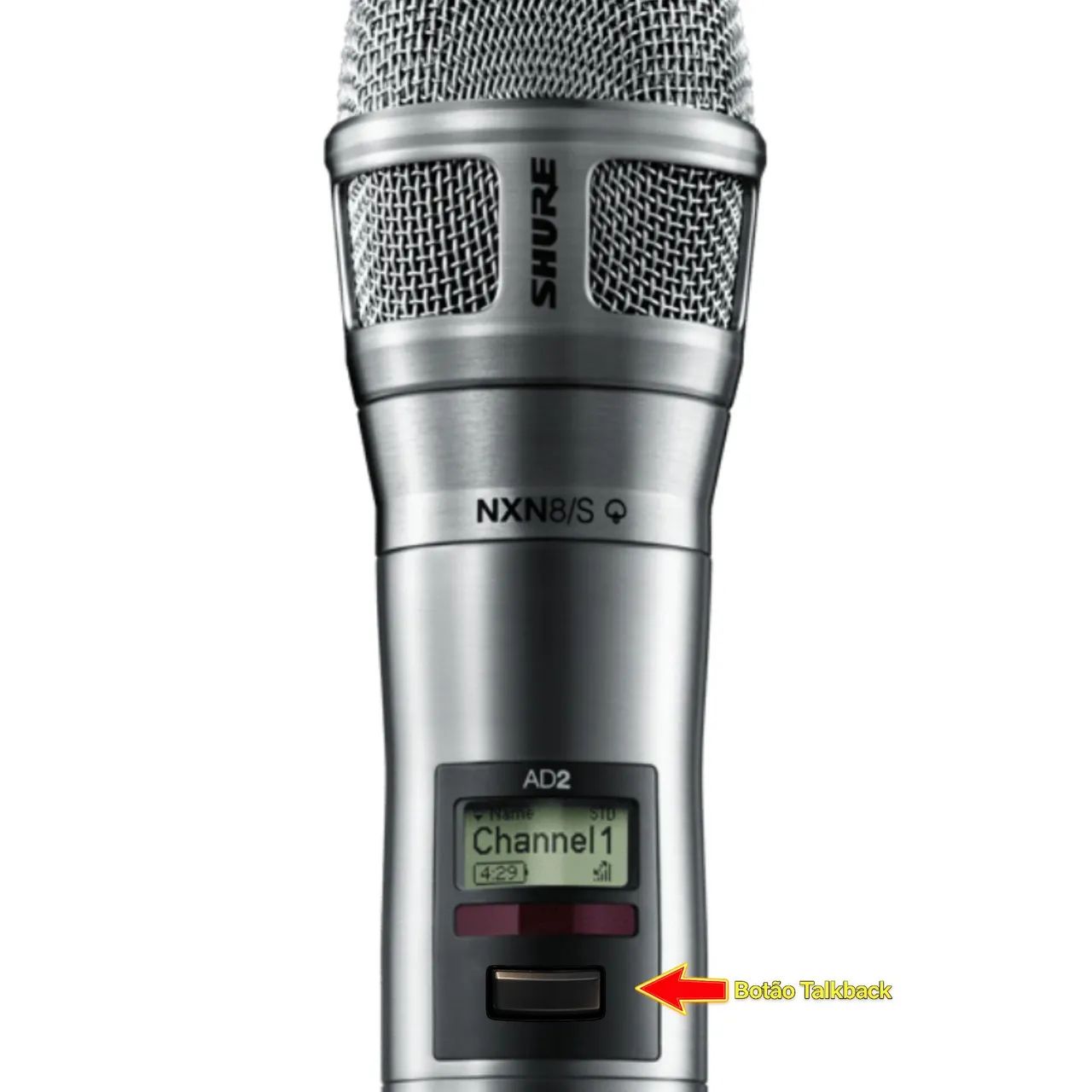 Transmissor Microfone Bastão Sem Fio AD2/N8S Nickel Com TALKBACK  - Foto 2