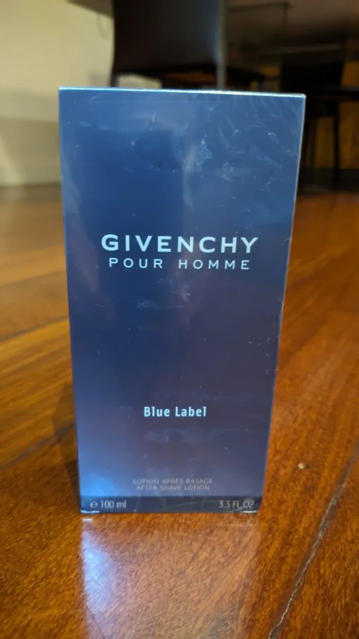 Perfume francês Givenchy Blue Label, embalagem lacrada 