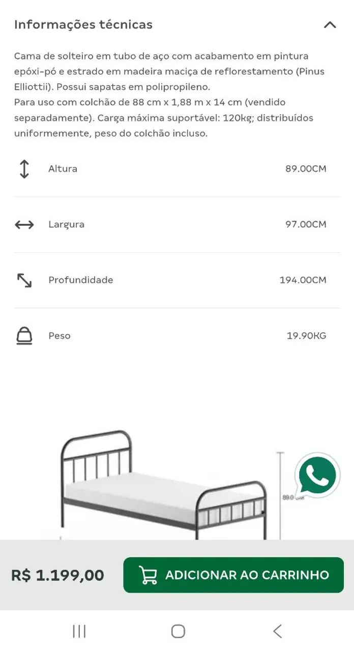 Cama Maboo solteiro Tok&stok  - Foto 4