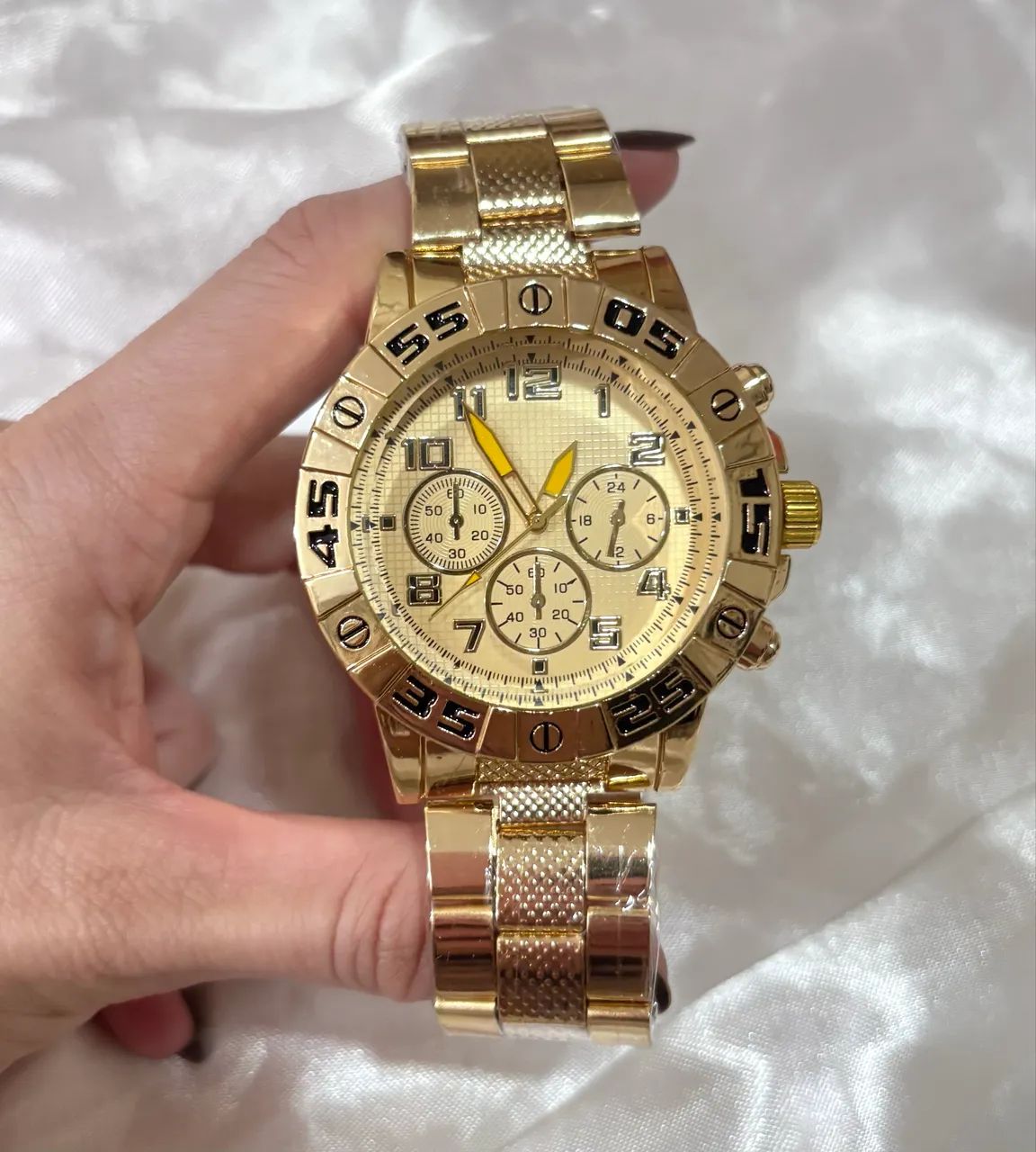 Relógio Dourado Masculino 