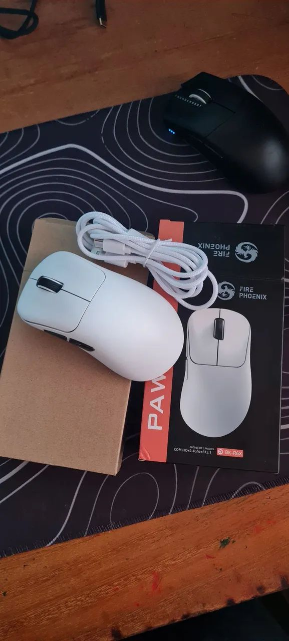 Mouse gamer fire phoenix bk r6x branco - Foto 4