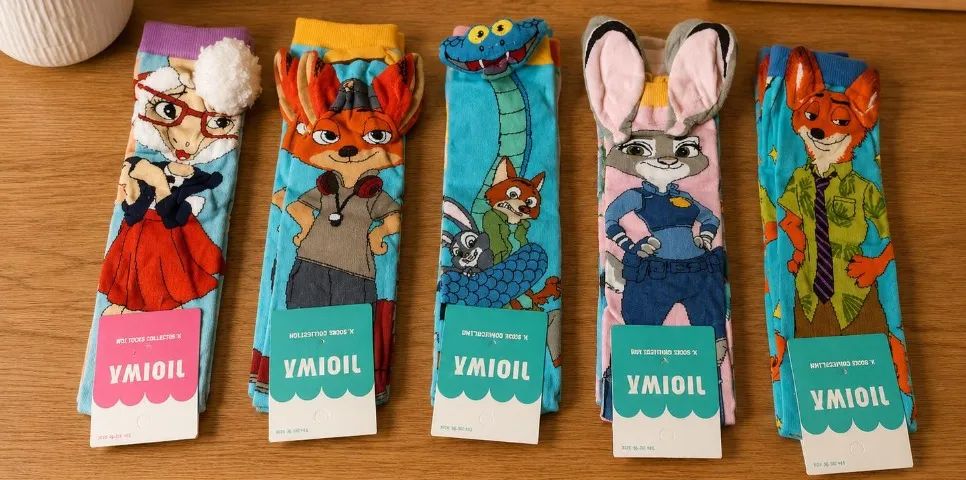 Meias de personagens do filme Zootopia 