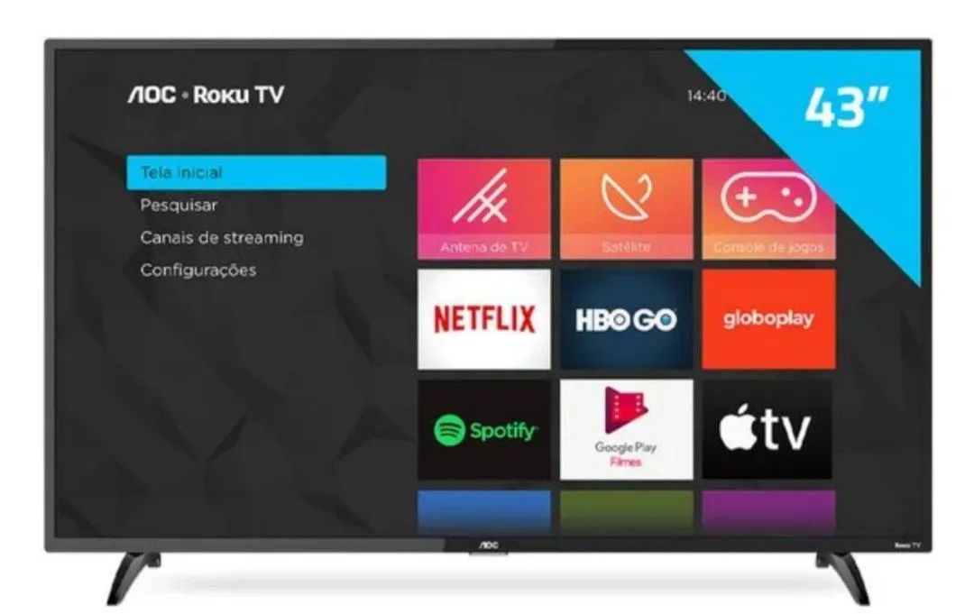 Tv AOC na caixa 43 polegadas 1000 reais zero