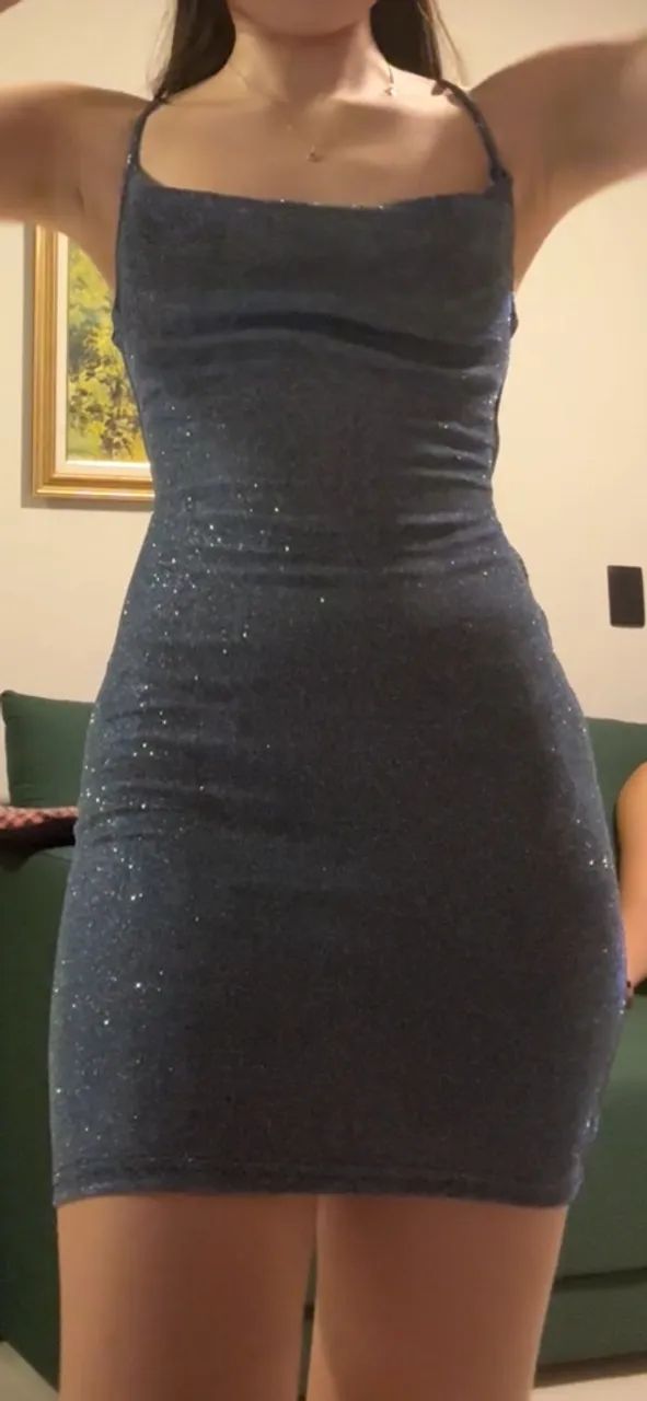 Vestido Azul Glitter - Foto 3
