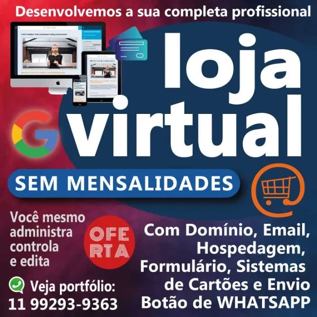 SEU E-COMMERCE LOJA ONLINE (OU SITE) COMPLETA SEM MENSALIDADES JÁ NA WEB VENDENDO