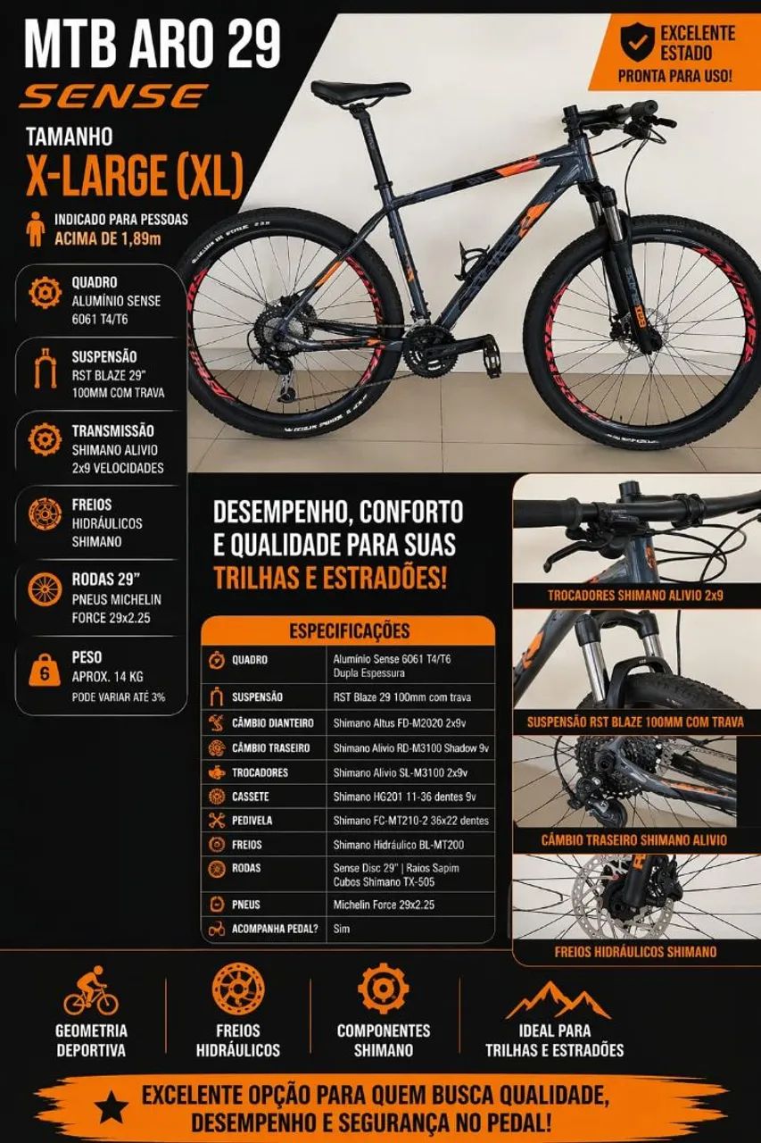 BIKE SENSE - ARO 29 À VENDA - Foto 2