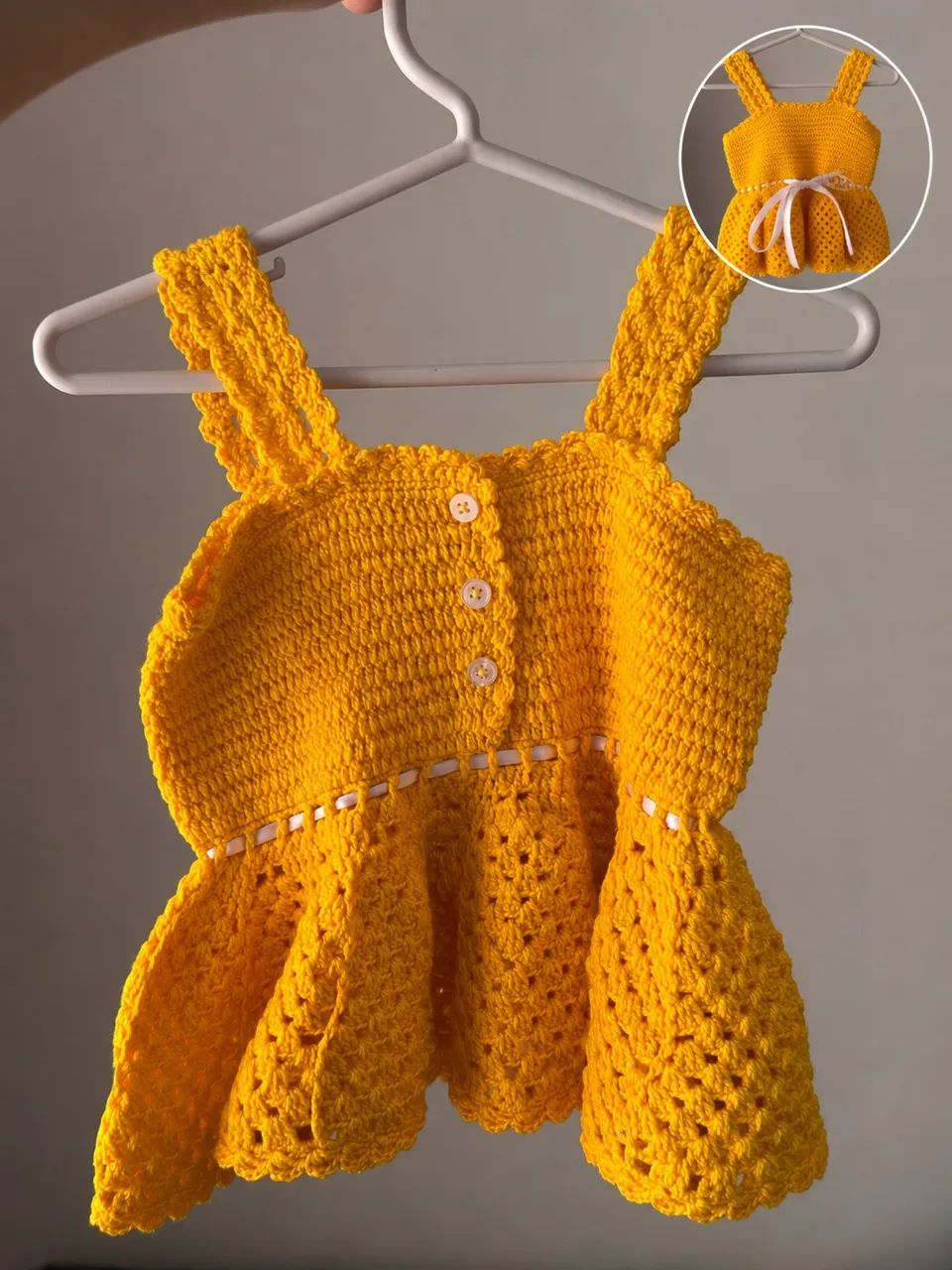 Vestido de crochê Recém nascido - Foto 2