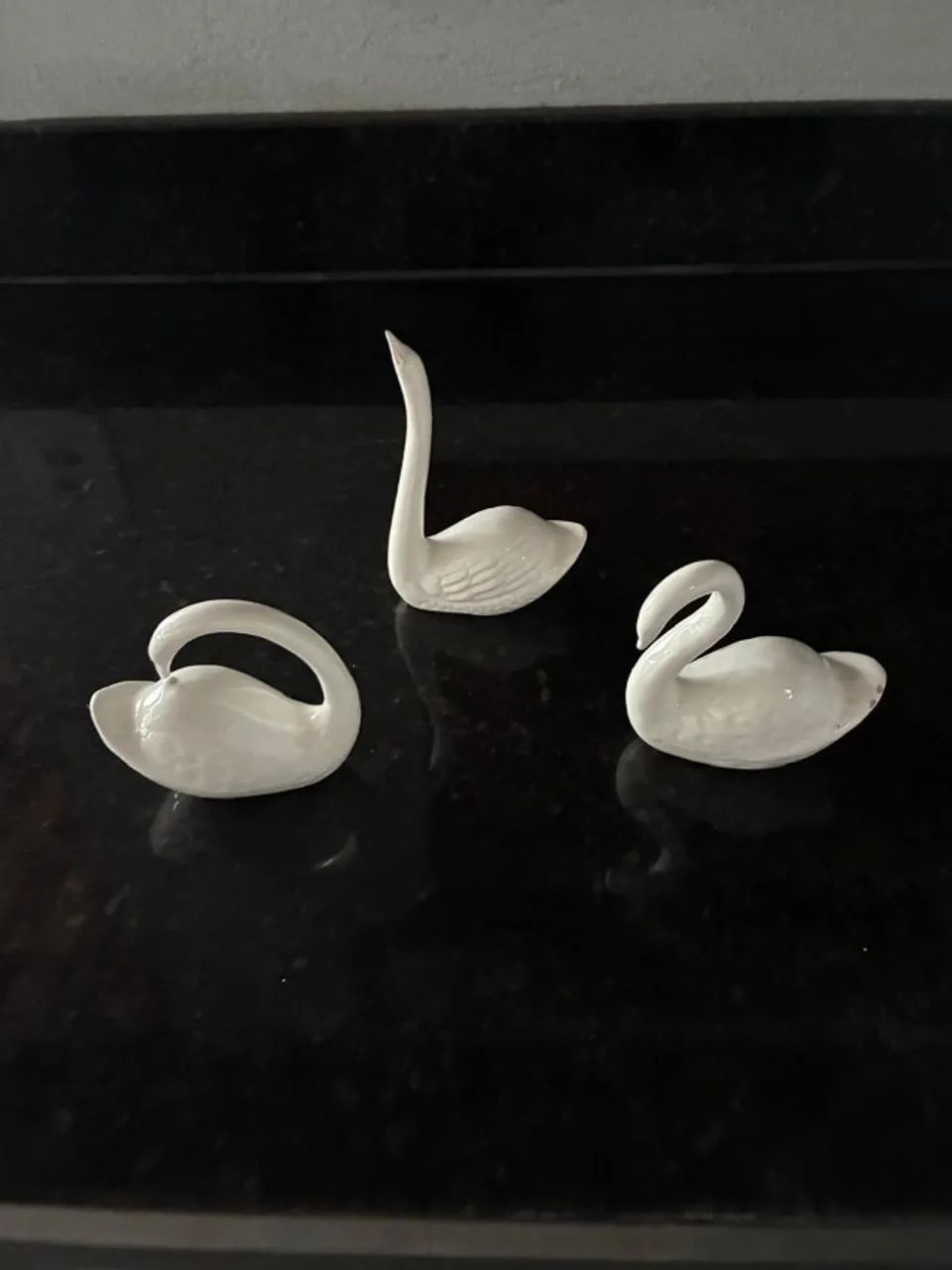 3 Cisnes de Cerâmica - Antiguidade - Foto 3
