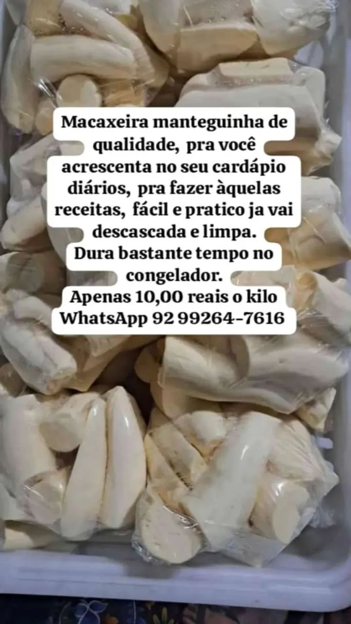 Macaxeira manteguinha descascada e limpa  - Foto 5