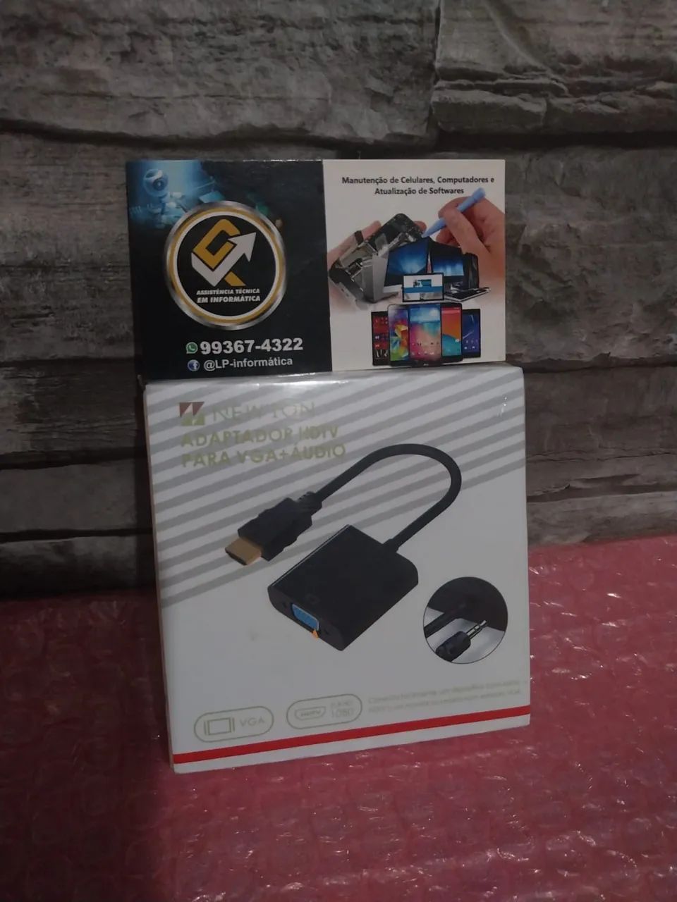 Adaptador HDMI pra Vga com saída de áudio