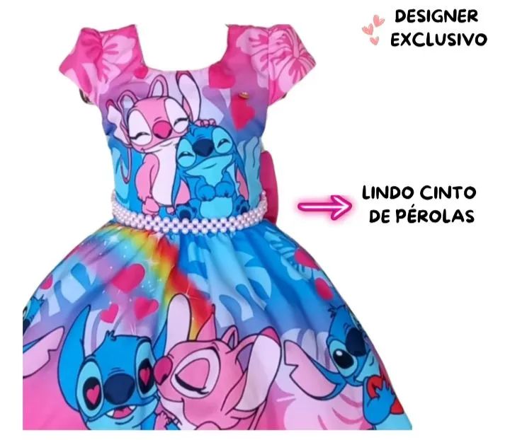 Vestido festa infantil Stitch  - Foto 2