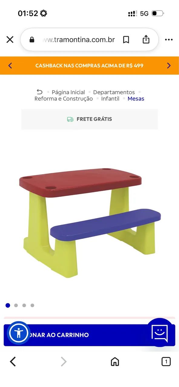 Mesa infantil Tramontina tipo camping  - Foto 2