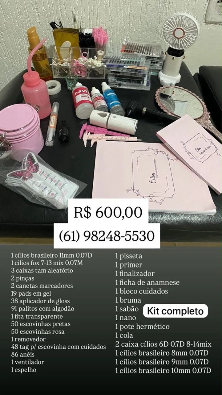 Kit cílios completo 