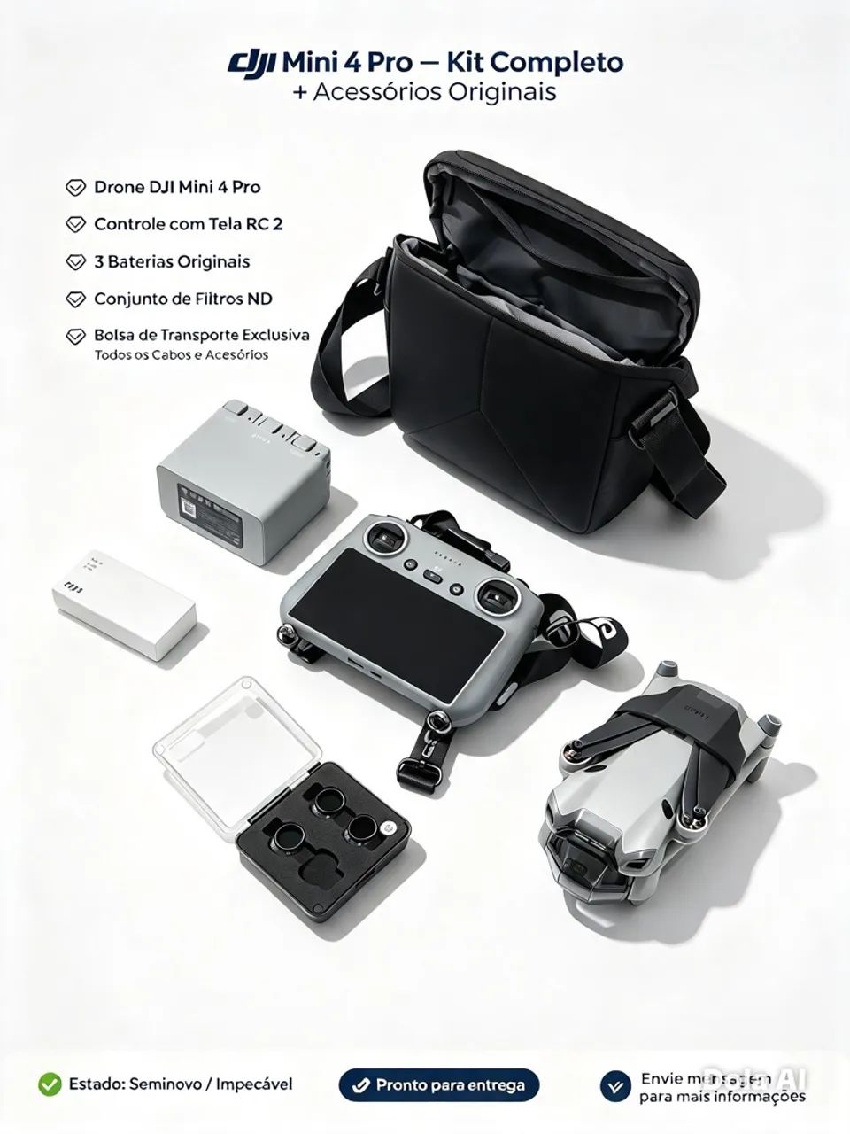 Drone JDI mini 4 pro impecável 