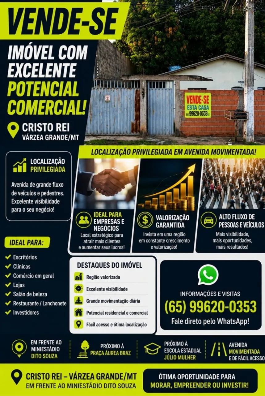 Casa para moradia ou investimento em comércio.