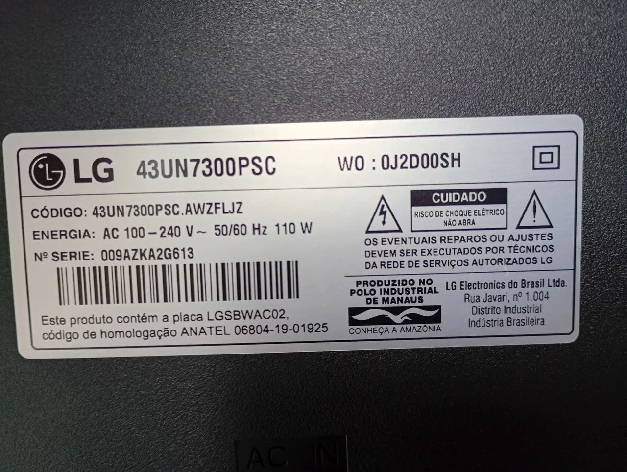 TV LG 43 