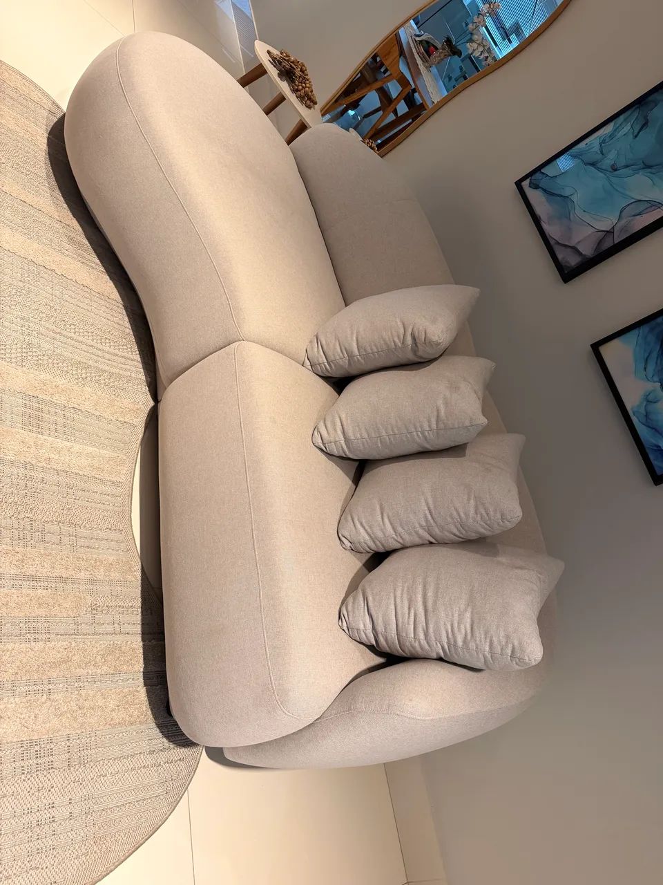 Sofá Orgânico 2,40 m - Design Moderno - Excelente Estado - Foto 2