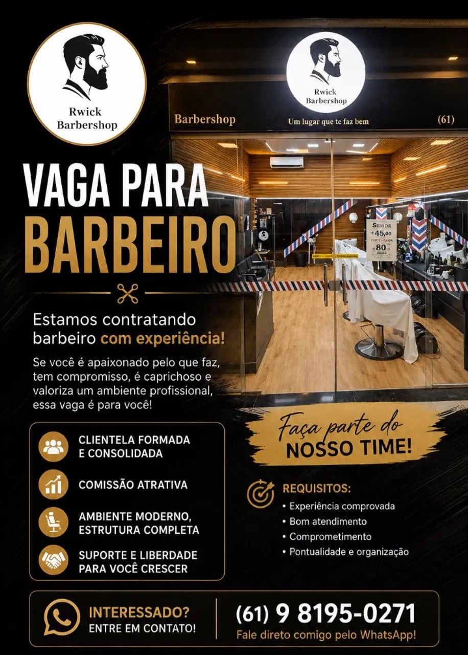 VAGA PARA BARBEIRO