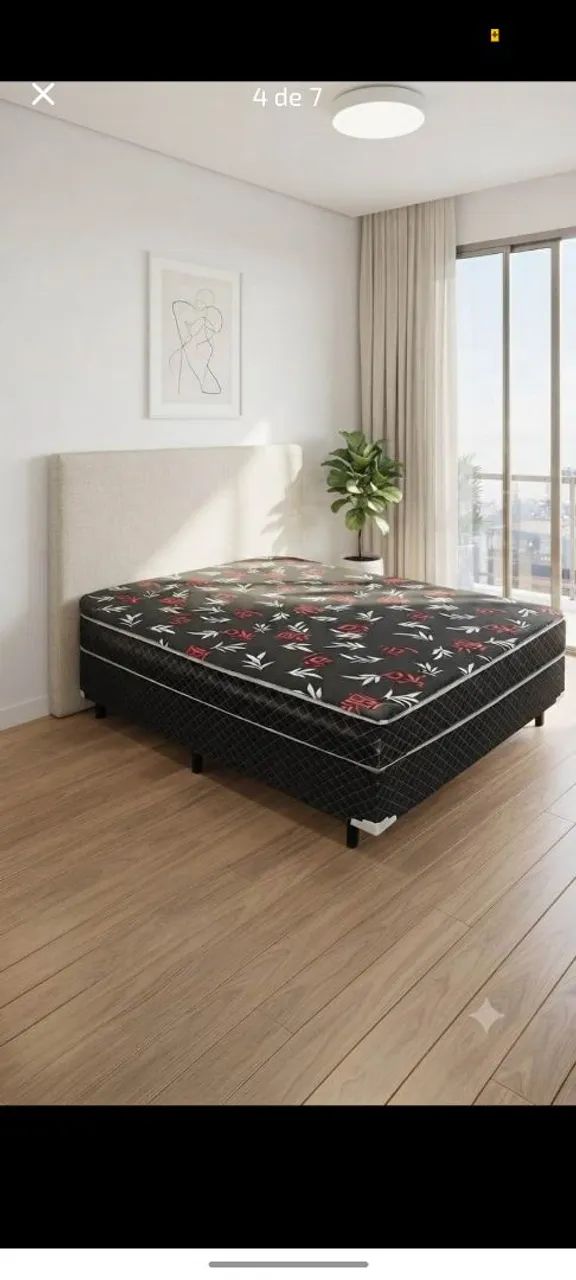 CAMA BOX COM O COLCHÃO ACOPLADO  - Foto 4