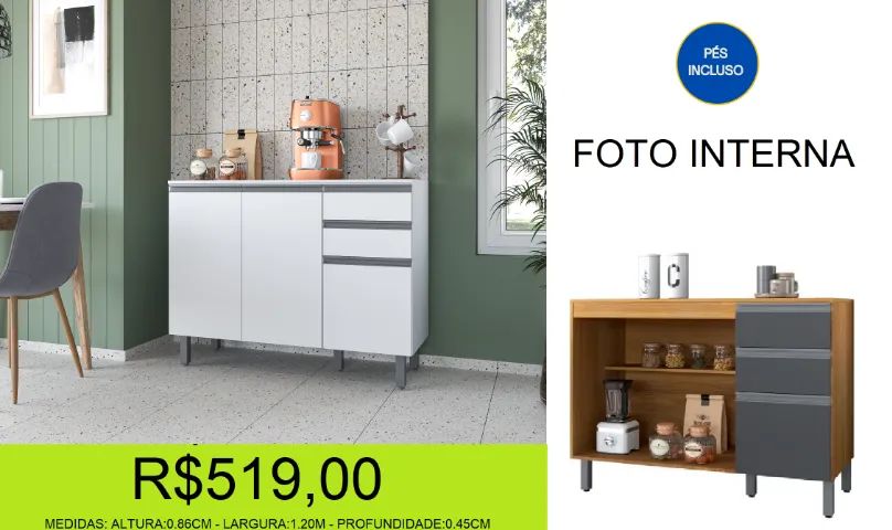 balcão - cozinha - multiuso - compre hoje e receba em até 72 horas  - Foto 4