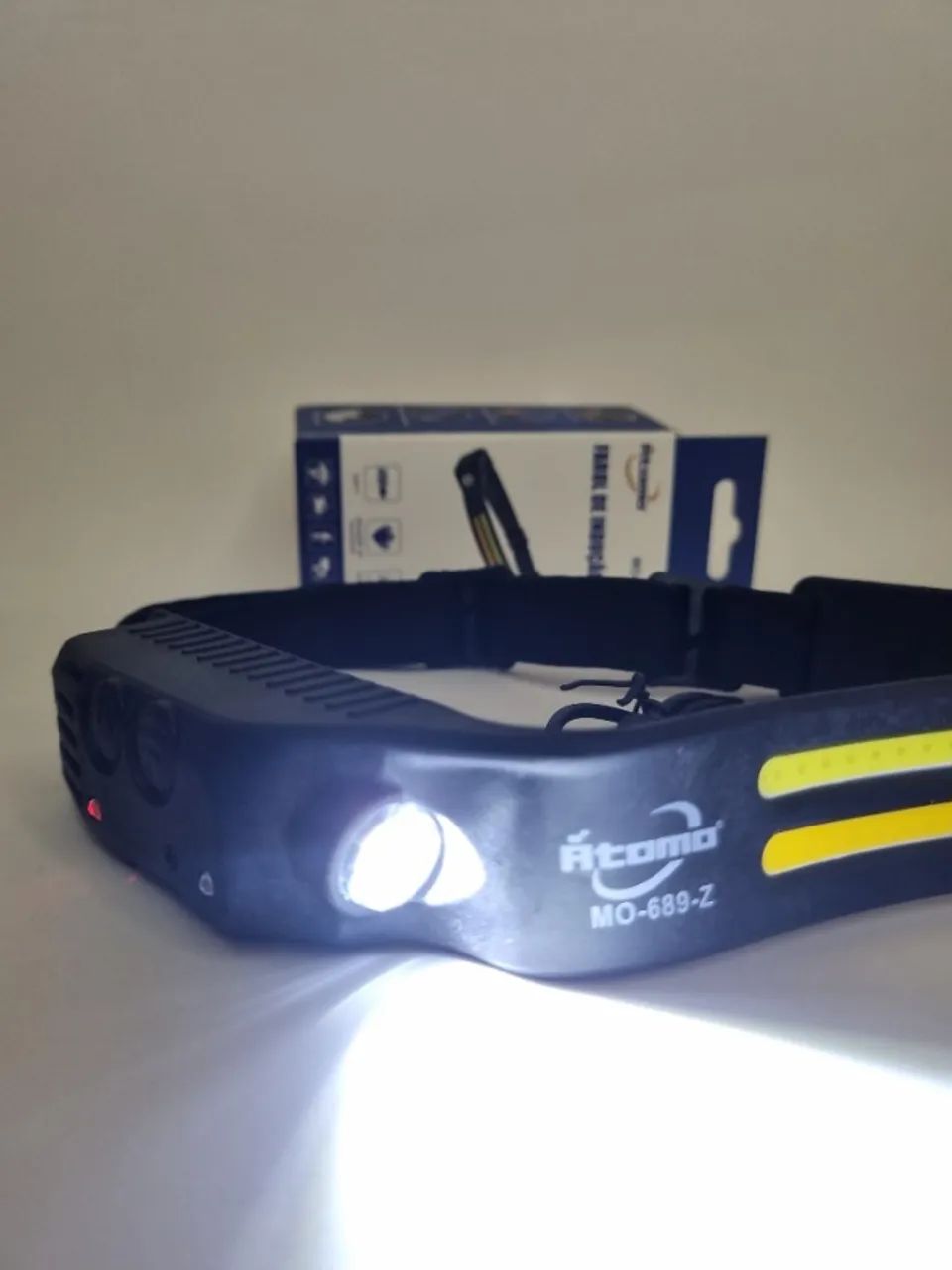Lanterna de Cabeça LED com Sensor de Movimento USB Recarregável 400LM - Pronta Entrega - Foto 3