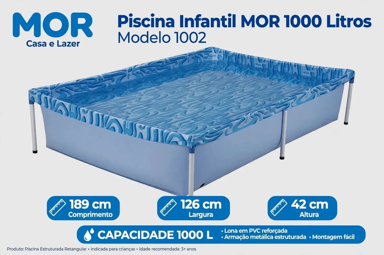 Piscina de mil litros 1000 infantil nova na caixa 