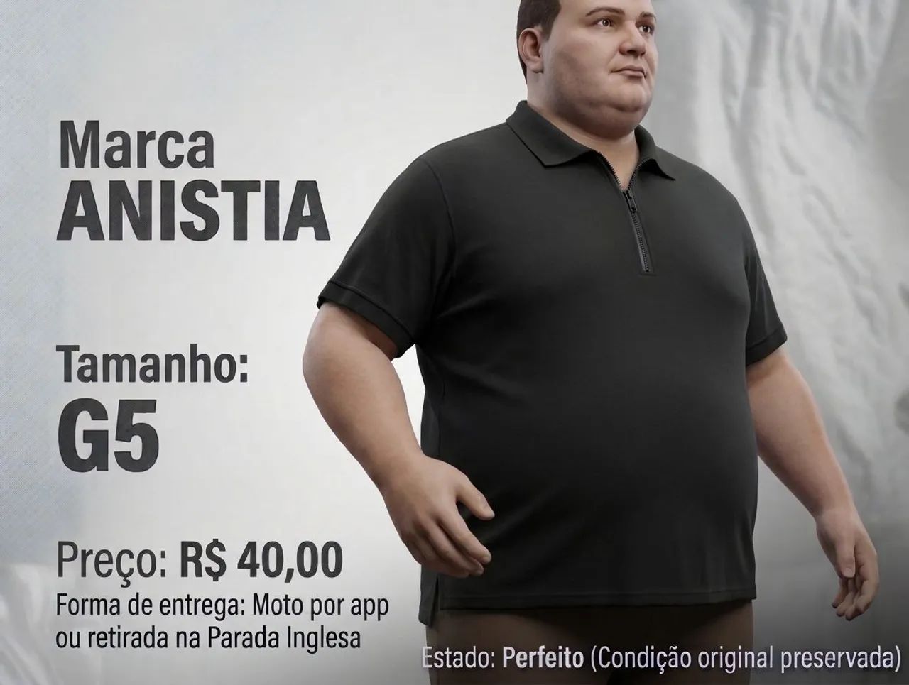 Camisa pólo plus size - Foto 3