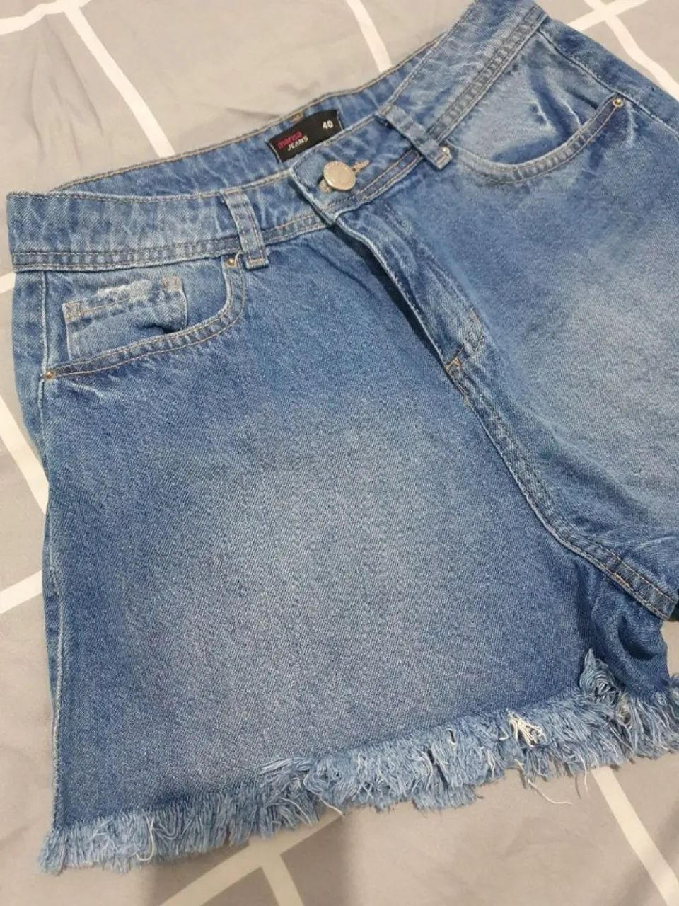 Shorts jeans feminino mom 40 - Foto 2