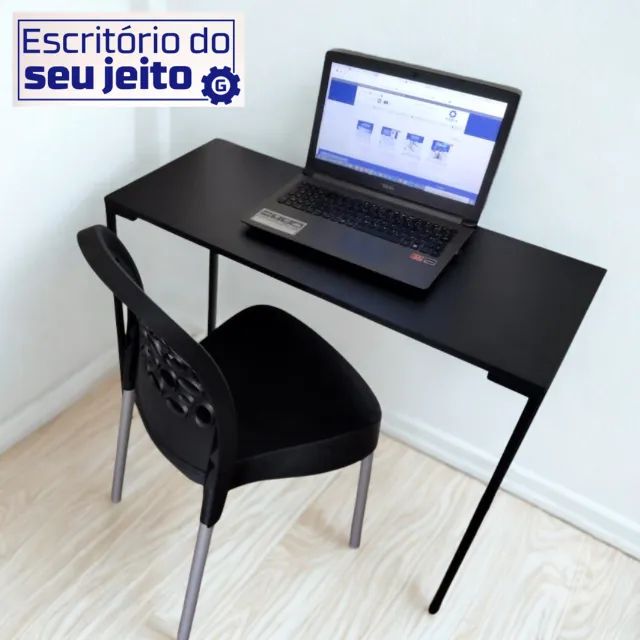 Escrivaninha Industrial NOVA Mesa de Escritório Multiuso para Notebook Computador Estudo - Foto 4