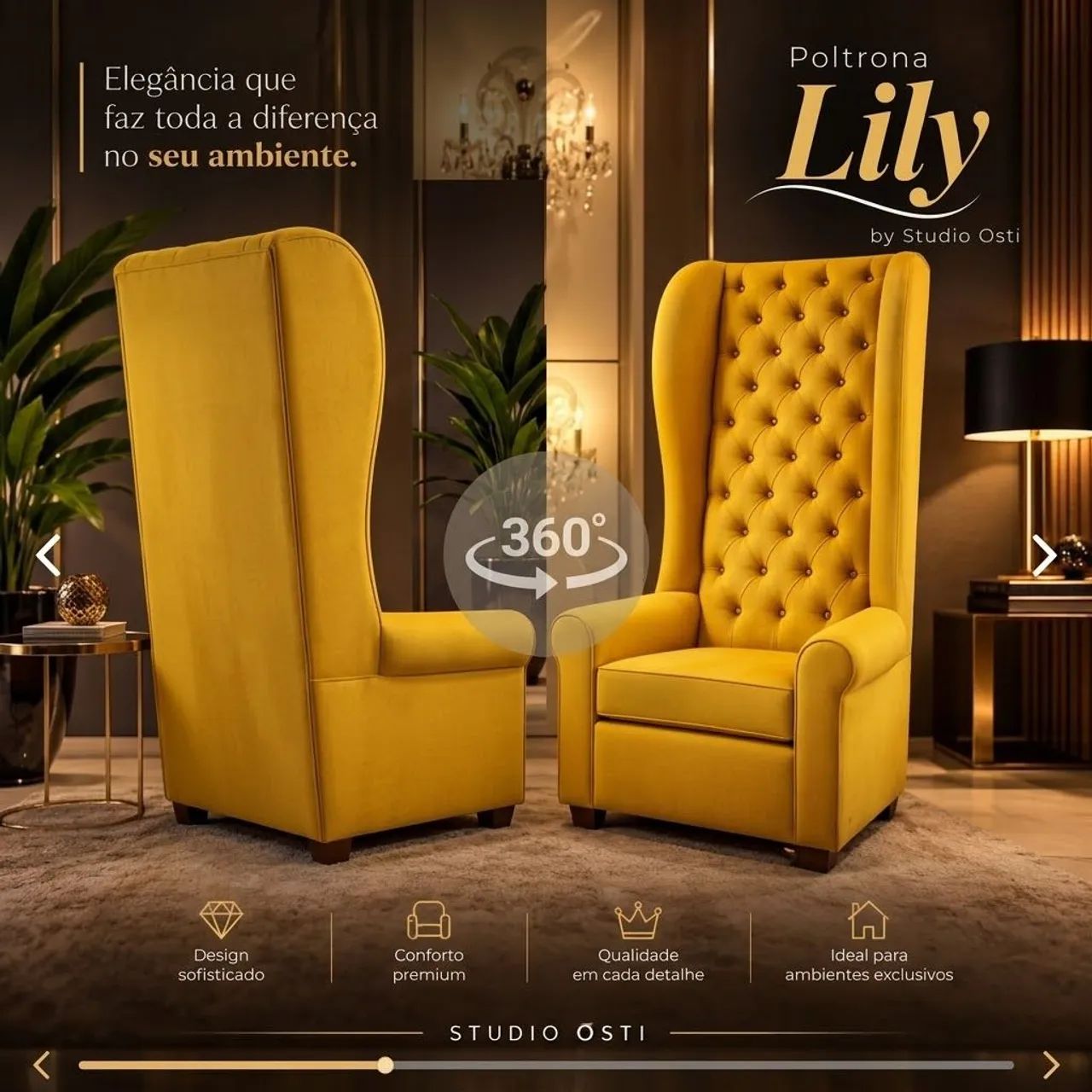 Poltrona Lily Decoração - Foto 3