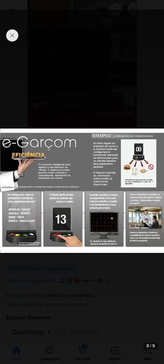 Alarme para garçom  - Foto 3