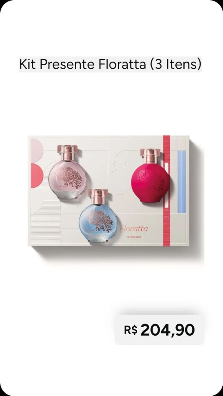 Kit 3 mini florattas 30ml - O boticário 
