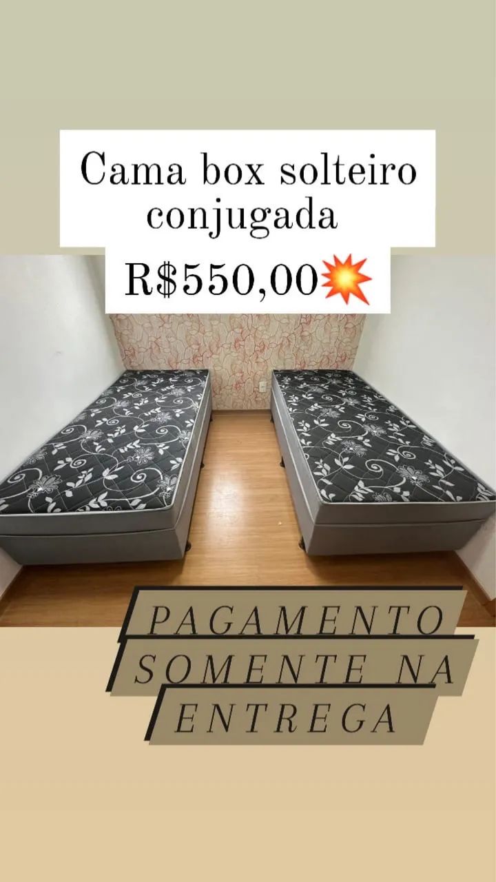 Cama solteiro modo conjugada R$550,00