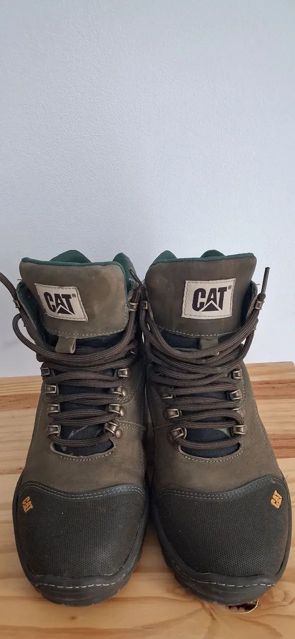 Bota Caterpillar couro legítimo verde 36 - Foto 4