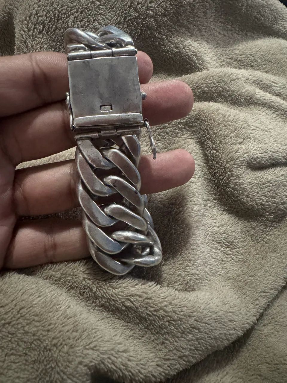 Pulseira grossa de prata  - Foto 5