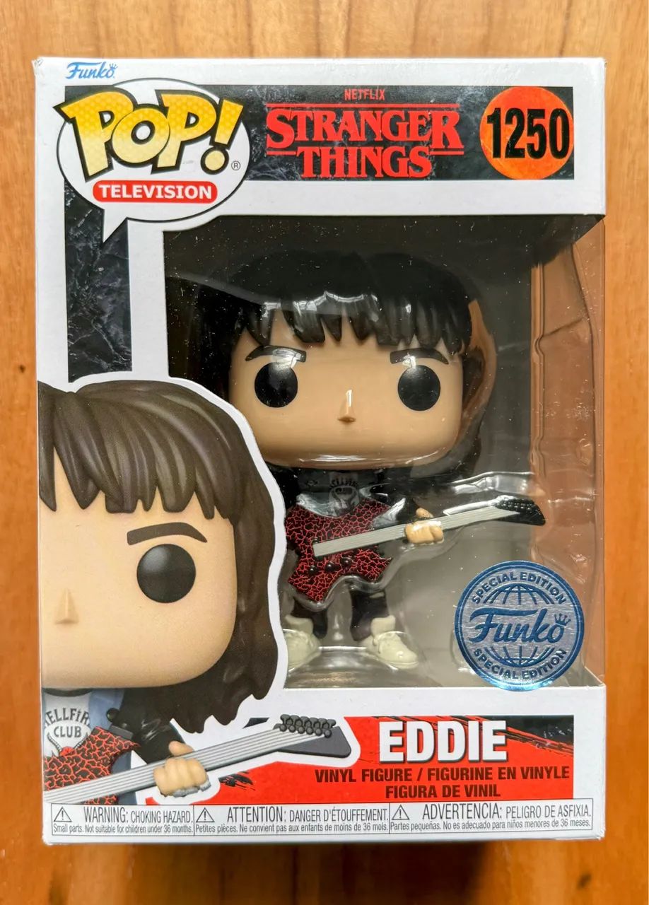 Funko Pop 1250 Eddie W/Guitar Stranger Things Exclusive