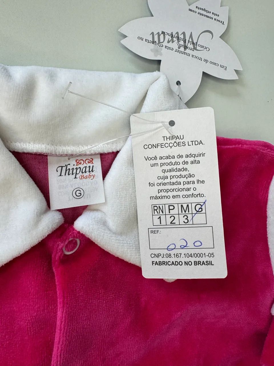 macacão rosa recém nascido G - Foto 2