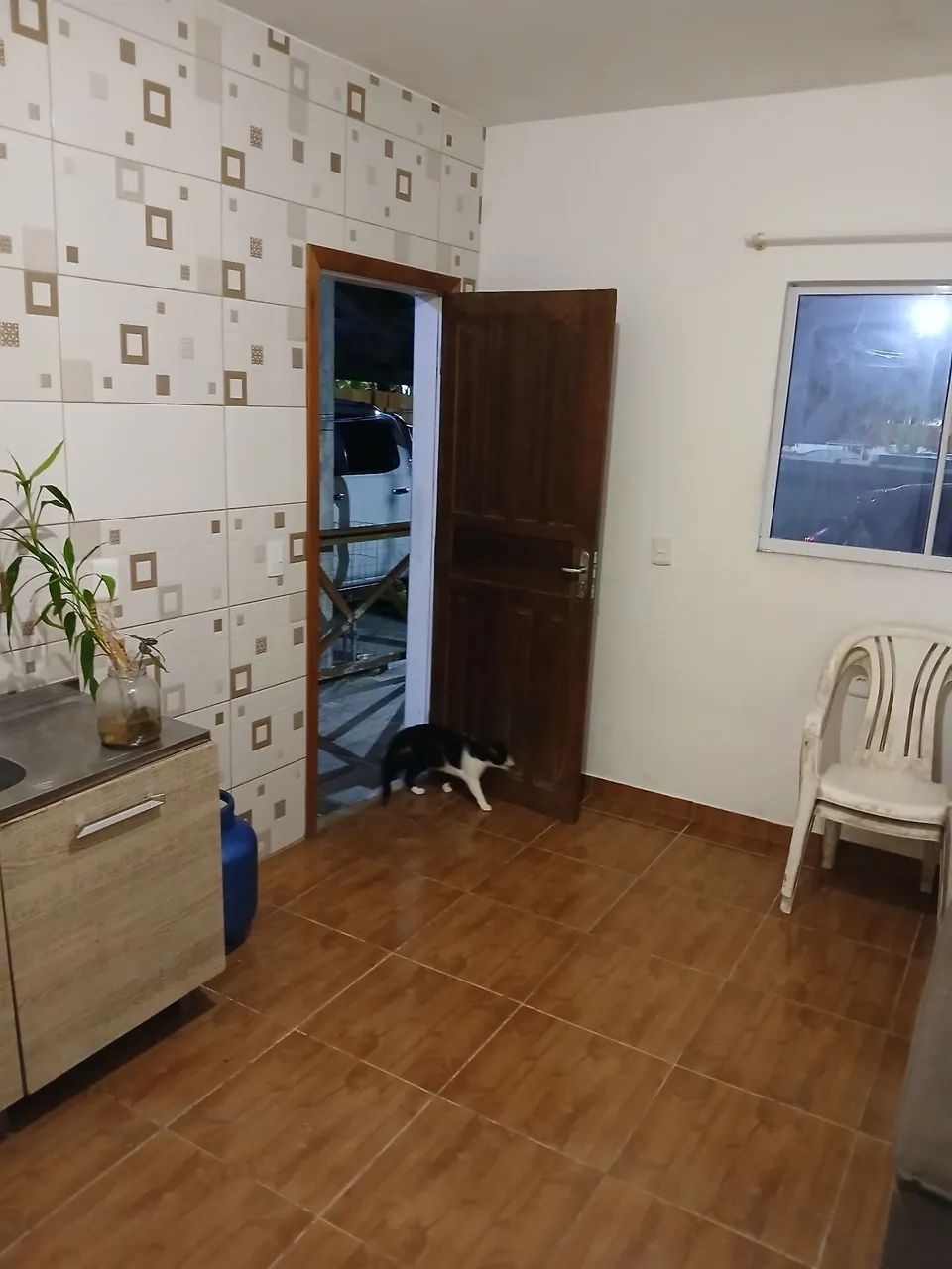 Kitnet com 1 quarto, banheiro, sala com cozinha. Ratones. 