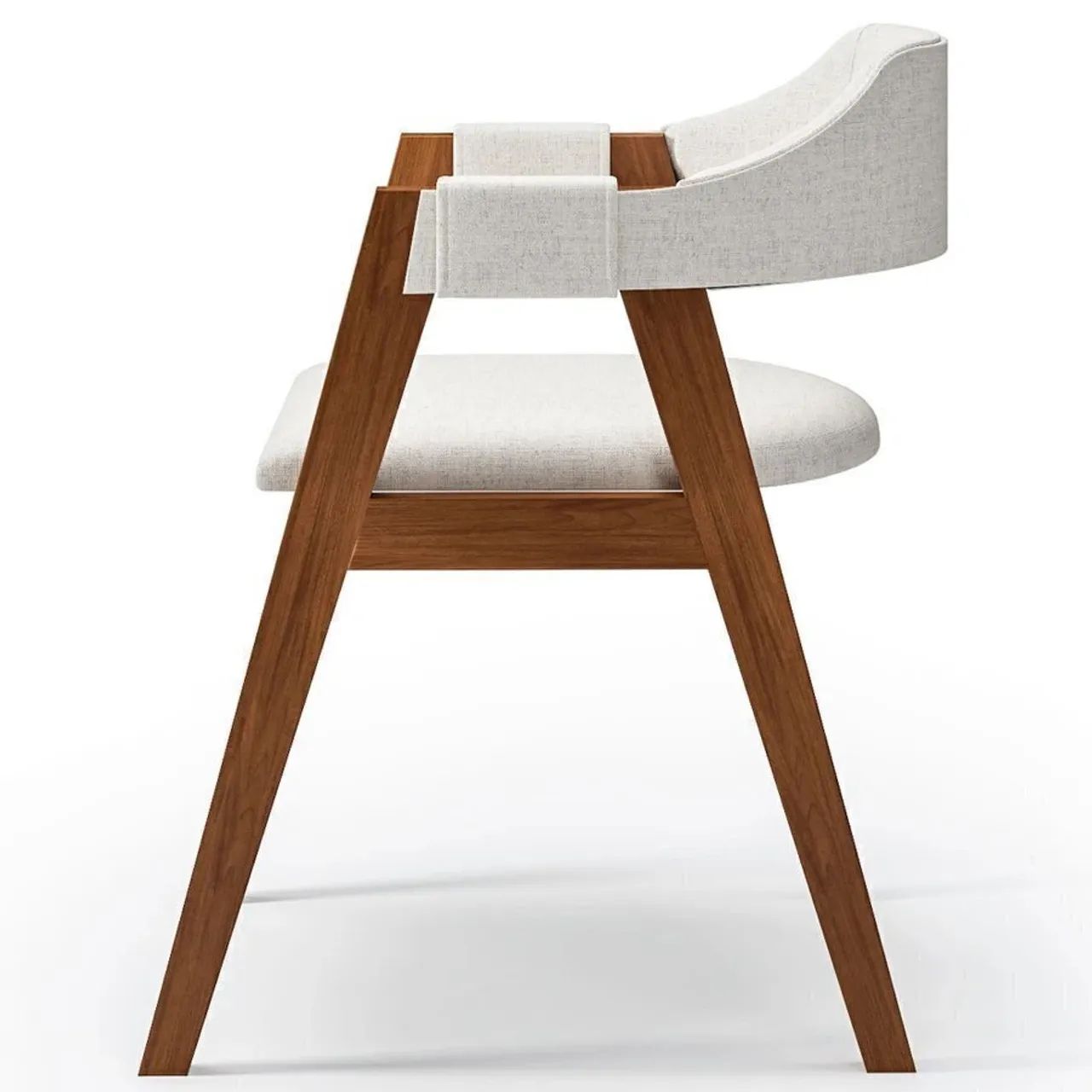 CONJUNTO DE MESA LYON COM BASE RIPADA EM MADEIRA MACIÇA COM CADEIRAS ÂMBAR - Foto 5