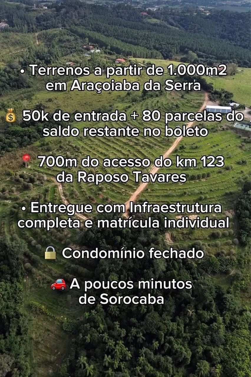 Terrenos 1 mil metros entrada + parcelas sem consulta CPF