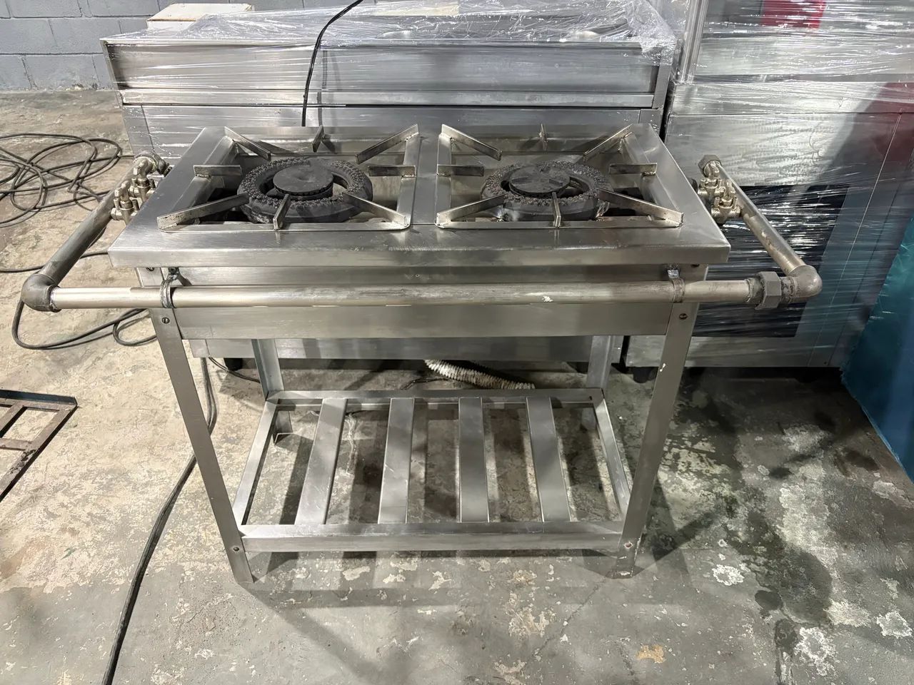 FOGÃO INDUSTRIAL 2 BOCAS EM AÇO INOX (Aceito Cartão) 