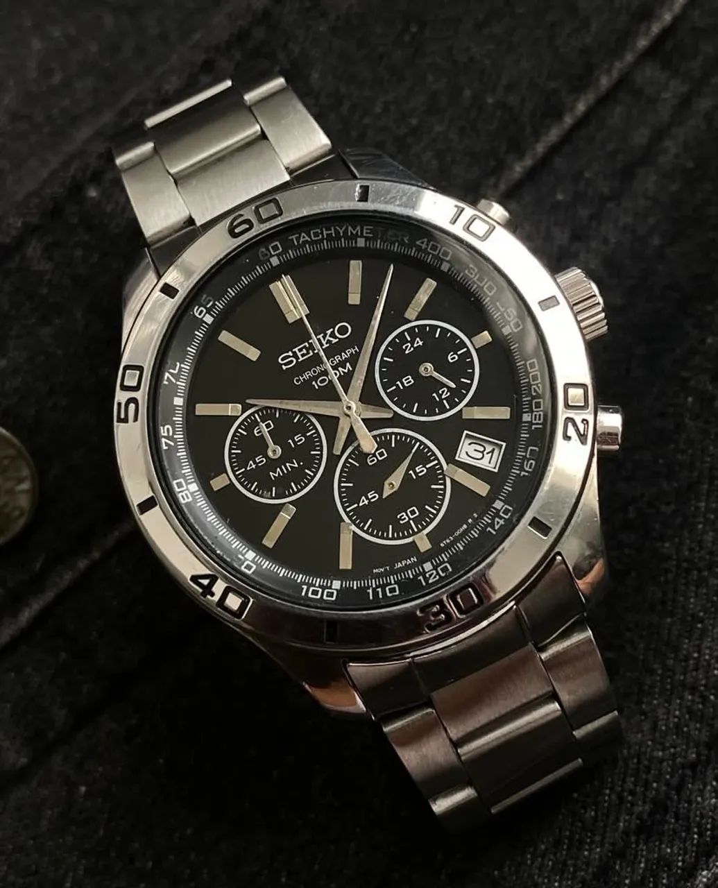 Relógio SEIKO BLACK  SSB049 - Foto 2