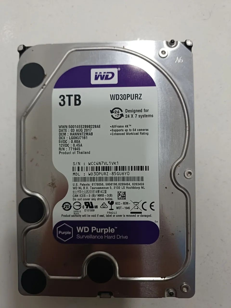 Hd wd Purple 3tb cftv dvr nvr cpu  - Foto 2