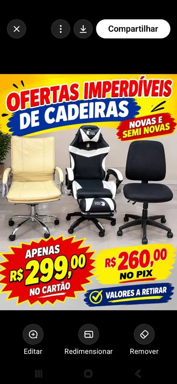 Cadeiras escritório 