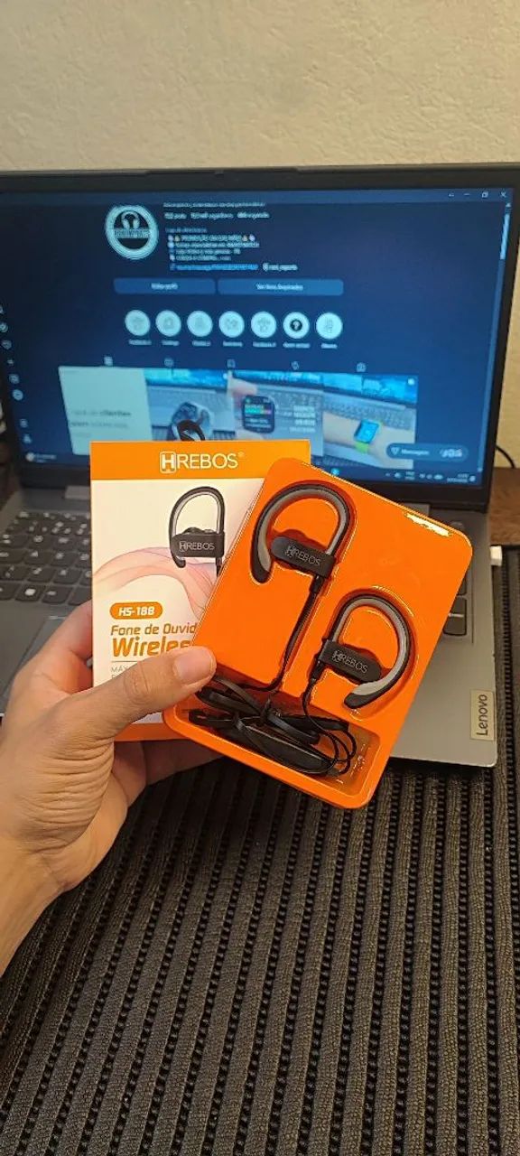 Fone bluetooth H REBOS - para corrida 