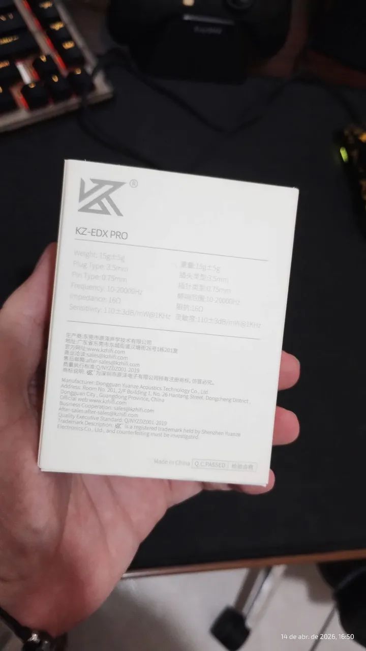 Fone Kz EDX Pro transparente 428513205557678083