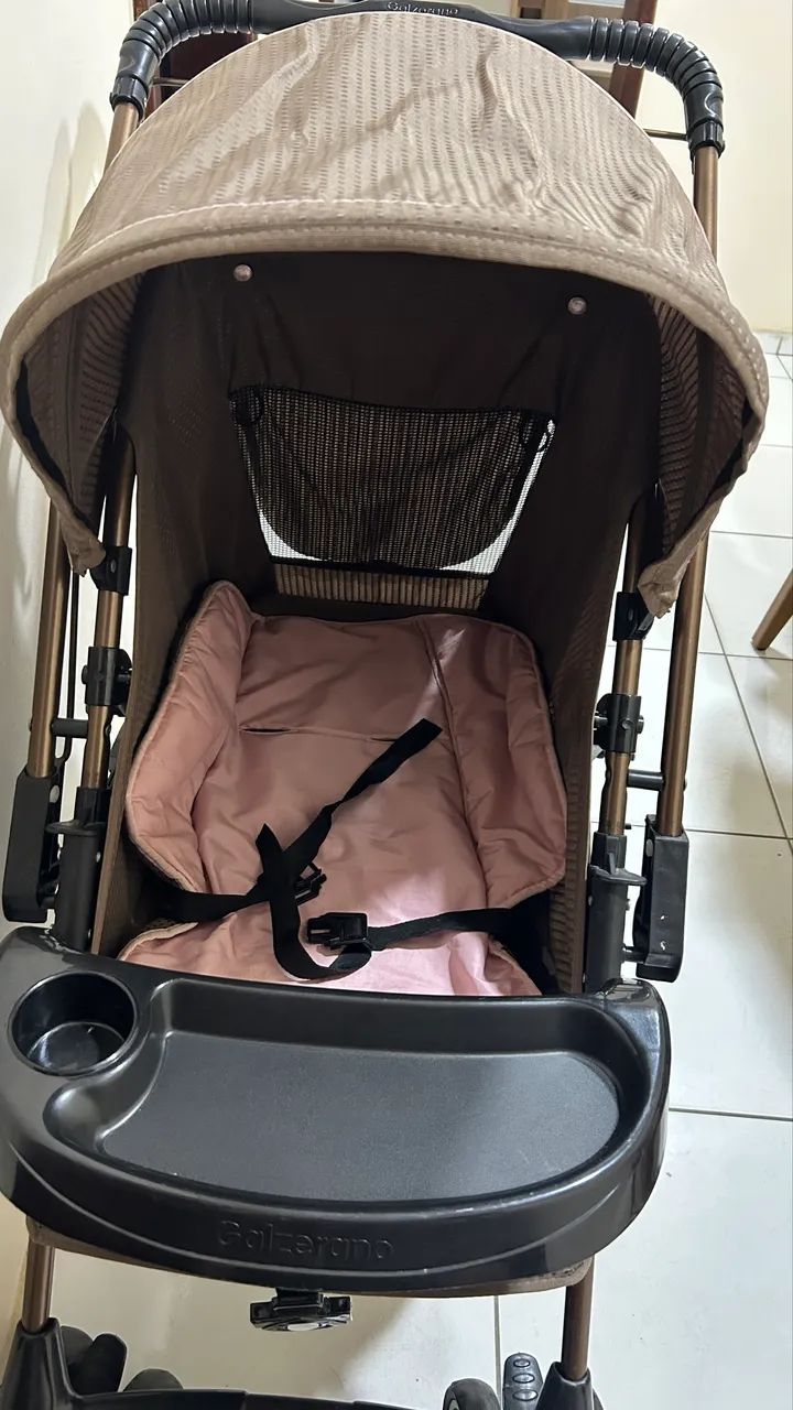 Carrinho de bebê rosa - Foto 3