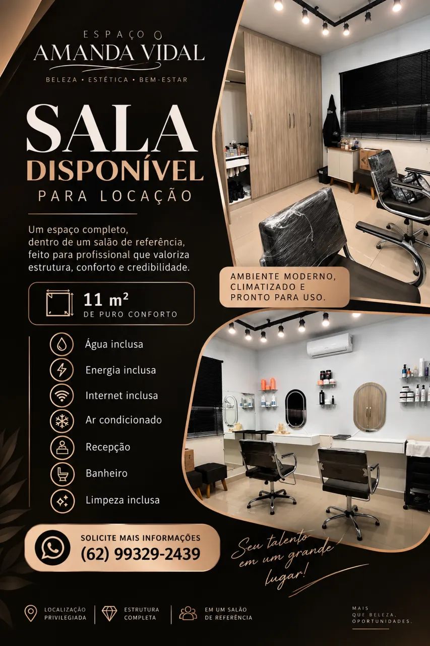 Aluga-se sala de beleza em Anápolis-Go